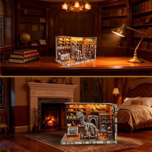 YSWOOD WORLD Book Nook Kit, DIY Miniature House 3D Wooden Puzzle for Adults - Image 5