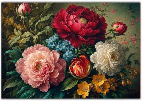CRZMODE Flowers Paint by Numbers Kit for Adults, Peony, 20x16 inch by Unknown