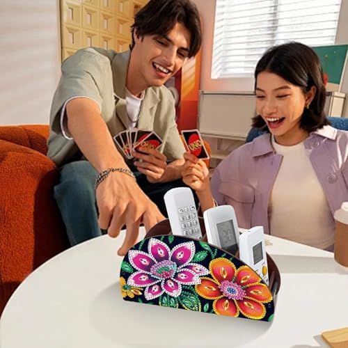 MVVMTOP Diamond Painting Art Kit Organizer Box, Flower DIY Special Shape Diamond Partial Mosaic Handmade Making Kit Organizer Box, Modern Home Dining Living Room Table Top Decor Art Decoration - Image 5