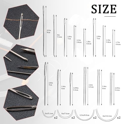 Sewing Kit for Adults, 38 Pcs Heavy Duty Sewing Kit with Upholstery Needles - Image 3