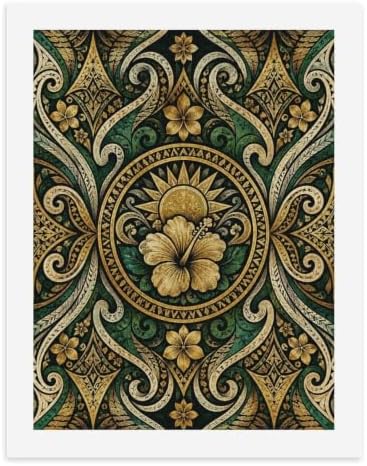 Bozfoxa Paint by Numbers Kit for Adults Beginner Green Ornate Flower by Unknown