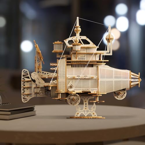3D Wooden Puzzles for Adults, DIY Spaceship Model Building Kit - Image 5