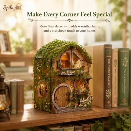 Spilay DIY Miniature House Kit, Forest Fairytale Cottage Dollhouse Kit - Image 4
