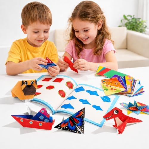 Xuoent Origami Kit for Kids, 100 Sheets Paper Crafts Kits, Ages 5-12+ - Image 2