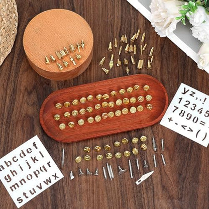 105 Pieces Wood Burning Tip Letters Set Including Letter Number Symbol Alphabet Template for Wood Burner DIY Embossing Carving - Image 4