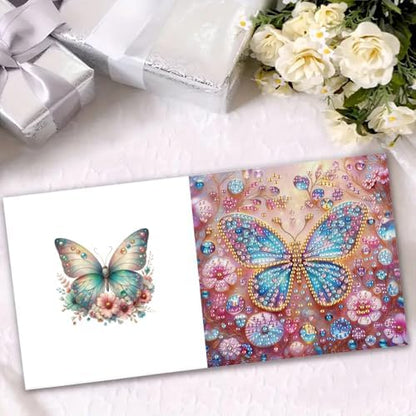 MaiYiYi 6 Pack DIY Butterfly Diamond Art Greeting Cards Kit - Image 5
