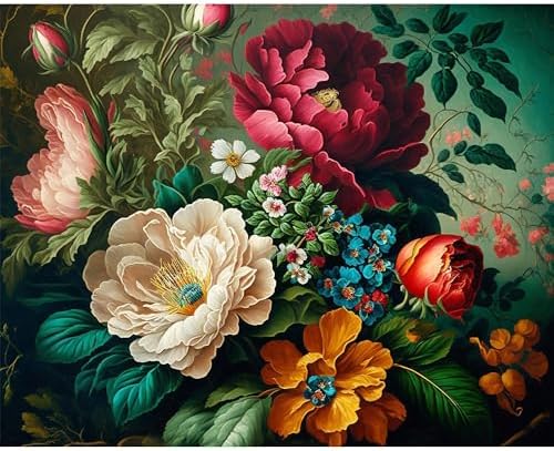 Arttoplus Flower Paint by Numbers Kit for Adults Canvas 16x20 inch by Arttoplus