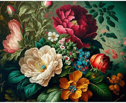 Arttoplus Flower Paint by Numbers Kit for Adults Canvas 16x20 inch by Arttoplus