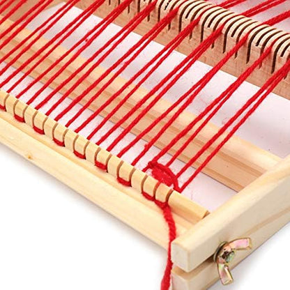 Yesland Multi-Craft Weaving Loom - Wooden Loom Large Frame Handcraft for Kids and Beginners -15.6 x 9.7 x 1.2 Inches (Pack of 2) - Image 4