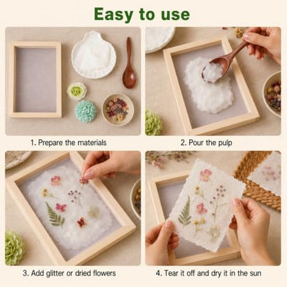 Paper Making Screen A6 Size Natural Wooden Paper Making Frame 5x7 inch - Image 4