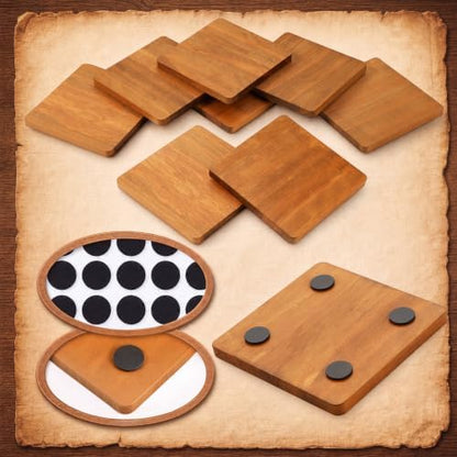 Meanplan 40 Pcs Blank Wooden Coasters, 4 x 4 x 0.28 Inch, Square, Brown - Image 5