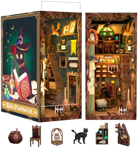 Cutefun Book Nook Kit, DIY Miniature Dollhouse Booknook for Adults by Cutefun