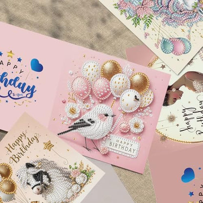 6 Pack DIY Diamond Painting Blank Cards Blank Birthday Greeting Cards Formal All Occasion Birthday Note Cards Friendship/Anniversary Cards BFF Thanks Cards Bird Ballet Swan - Image 5