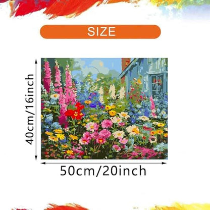 DYAIANGMU Flower Paint by Numbers Kit for Adults Beginners 19.6X15.7 inch - Image 2