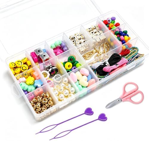 ZWODRSC 428 Pcs Acrylic Keychain Making Kit, Assorted Bag Charm Accessories with Star, Flower, Heart and Letter Beads, Bag Charm DIY for Personalized Crafts by Unknown