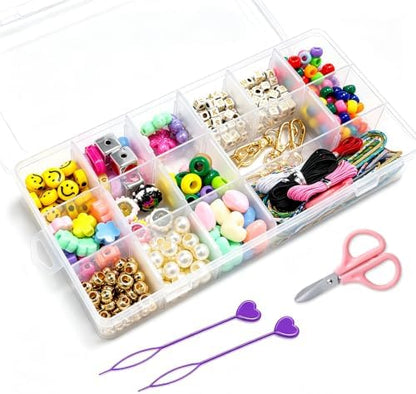 ZWODRSC 428 Pcs Acrylic Keychain Making Kit, Assorted Bag Charm Accessories with Star, Flower, Heart and Letter Beads, Bag Charm DIY for Personalized Crafts by Unknown