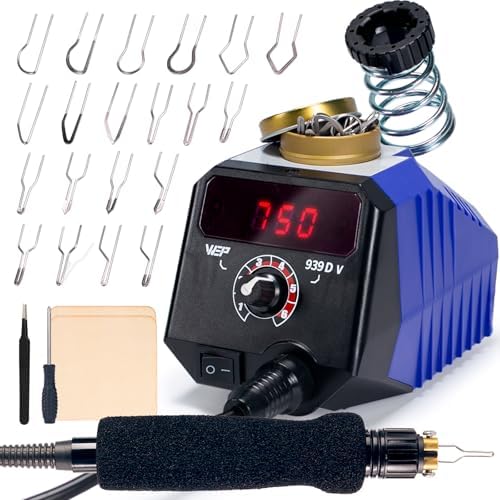 WEP 939D-V Wood Burning Kit 250-750℃/482-1382℉Adjustable Wood Burning Tool with Detachable Pen, 20 Wood burner Tips, WoodBurning Pen Holder Suitable for Pyrography, Leather Burning Kit by WEPTOOLS