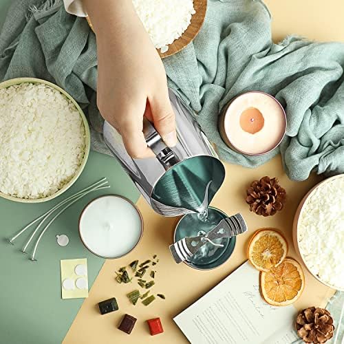 CraftBud Soy Candle Making Kit for Adults & Kids, 12.4Oz Soy Wax, 108 PC DIY Kit Includes Wax Melter, Wicks, Dyes & More - Image 4