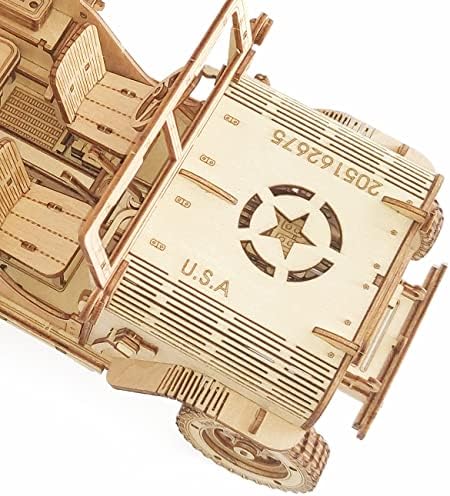 3D Wooden Off-Road Vehicle Puzzle, Wood Crafts DIY Assembly Mechanical SUV Model Kits, Wooden STEM Brain Teaser Puzzle, Christmas Birthday Gifts 3D Puzzle for Adults & Teens - Image 2