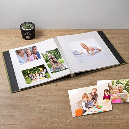 Large Photo Album Scrapbook, Holds 4x6, 8x10 Pictures, Self-Adhesive Pages for Baby, Wedding, Travel & Family Memories, Includes Metallic Pen & Scraper, DIY Memory Book for Gifts 11" X 10.8" 60 Pages - Image 3