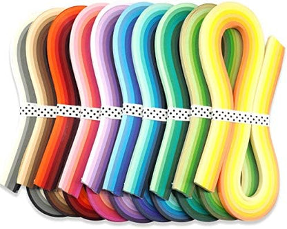 JUYA Multi-Color Quilling Strips Set 60 Colors 1200 Strips 7mm/0.28in by JUYACrafts
