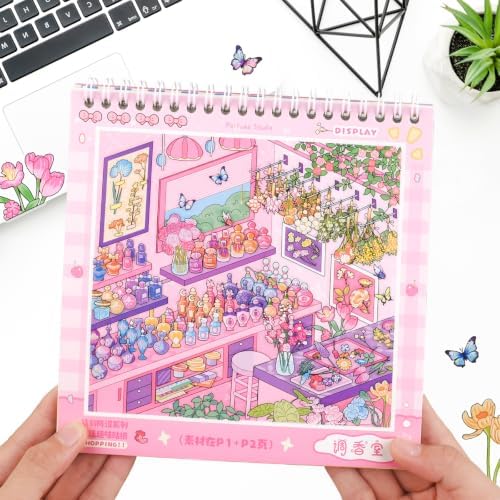 10 Sets 3D Big Size Stickers Scene Book DIY Room House Scenes Stickers Book - Image 5