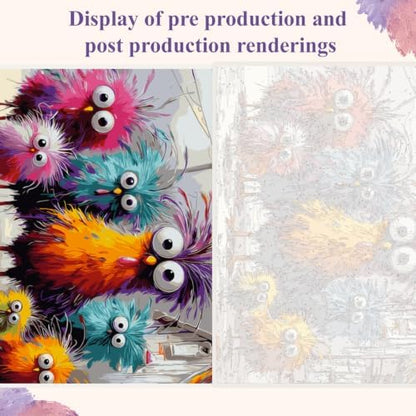 Funny Chicken Paint by Numbers Kit On Canvas for Adults Beginners 16x20In - Image 5