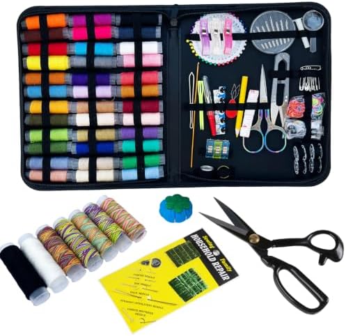 YAJUYANG 251 Pcs Sewing Kit for Adults, Professional Needle and Thread Kit with Heavy Duty Fabric Scissors & Yarn Snips, Complete Portable Travel Sewing Kit for Home, Emergency Repair, Beginners Gift - Image 2