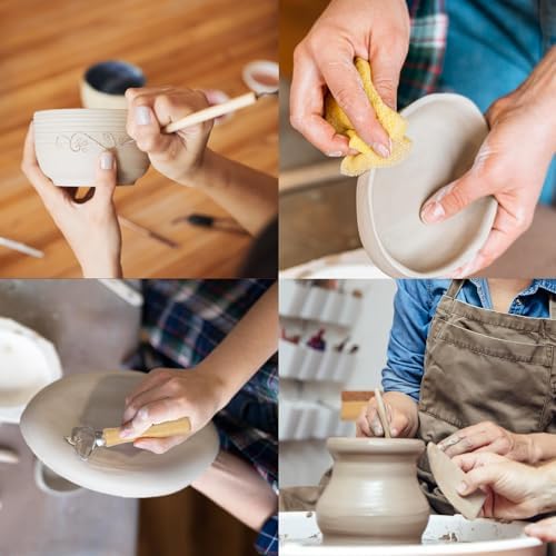 Blisstime 18PCS Clay Sculpting Tools, Basic Clay Pottery Carving Tool Kit with Wooden Handles and Tool Bag - Image 5
