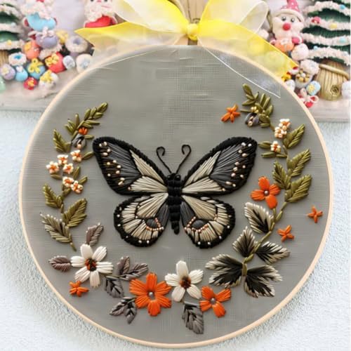 Flower Animal Handmade Sewing Art Craft Kit with Pattern Cotton Threads - Image 2