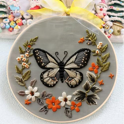 Flower Animal Handmade Sewing Art Craft Kit with Pattern Cotton Threads - Image 2