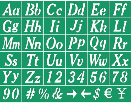 JAJADO Silk Screen Printing Stencil Letters Stencils and Numbers, Reusable Silk Screen Stencils Alphabet Craft Stencils Mesh Transfers Adhesive Stencil for Painting on Wood/Chalkboard/Wall/T-Shirt by JAJADO