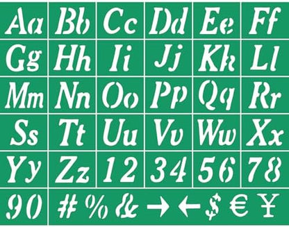 JAJADO Silk Screen Printing Stencil Letters Stencils and Numbers, Reusable Silk Screen Stencils Alphabet Craft Stencils Mesh Transfers Adhesive Stencil for Painting on Wood/Chalkboard/Wall/T-Shirt by JAJADO