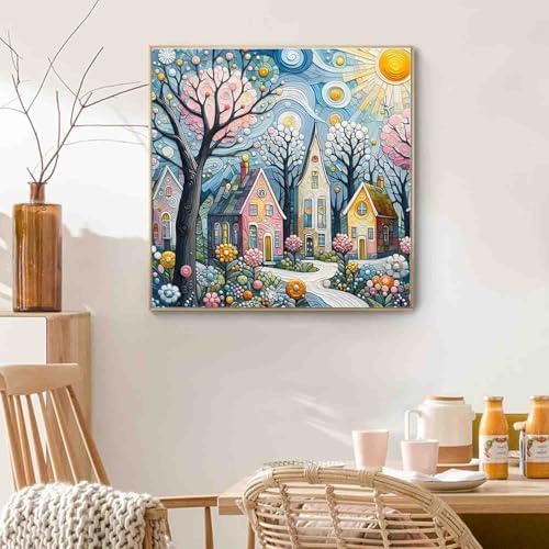 DYAIANGMU Scenery Paint by Numbers Kit for Adults Beginners 15.7X15.7 inch - Image 4