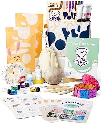 Pott'd Pottery Kit, Air Dry Clay Kit for Adults & Beginners by Pottd