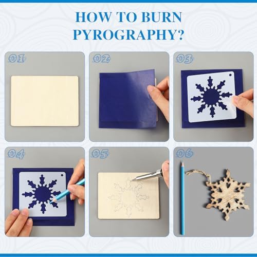 Beeveer 121 Pcs Wood Burning Kit Christmas Wood Burning Pen Tool Set DIY - Image 4