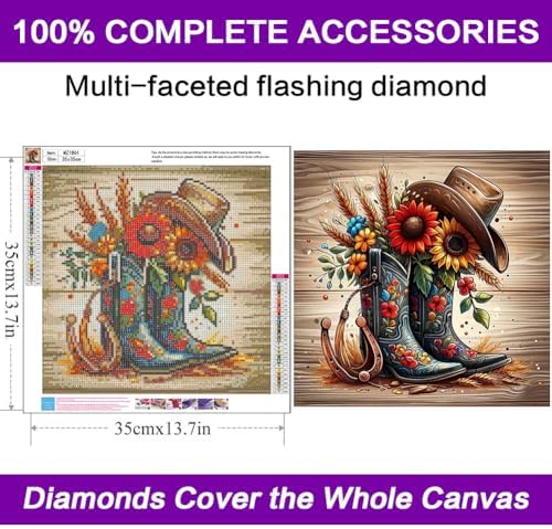 Diamond Art Kits for Adults, Boots Diamond Art Painting Kits for Adults - Image 3