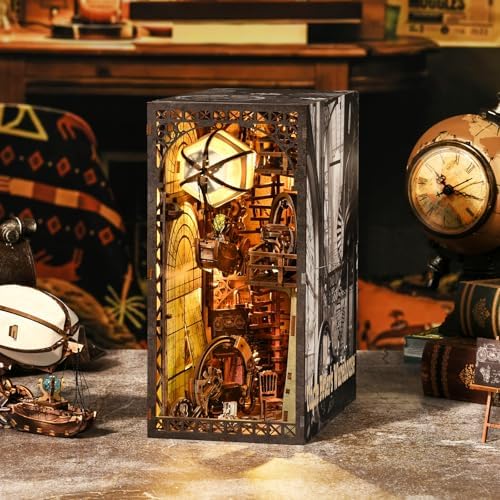 TOYQI Book Nook Kit for Adult, DIY Miniature Dollhouse Kit, Airship Model - Image 6