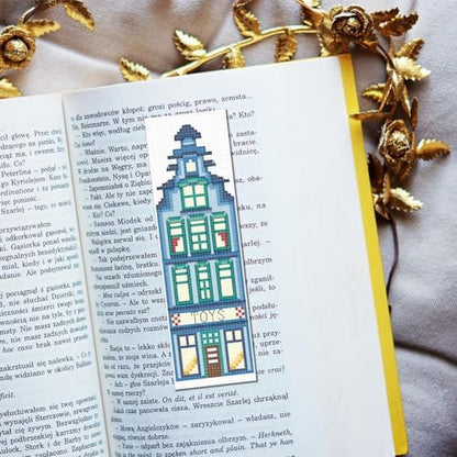FREEBLOSS 6 Set Cross Stitch Bookmark Kits 11CT 8"x2.4" Street View - Image 5