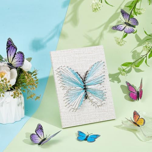 WEBEEDY DIY 3D String Art Kit for Adults Beginners, Butterfly Craft Kit, Include All Necessary Accessories and Frame, Christmas Home Wall Decorations Unique Gift - Image 4