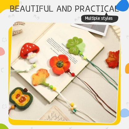 OEHPICC Needle Felting Kit, 7 Pcs Flower Bookmark Felting Kit for Adults - Image 6