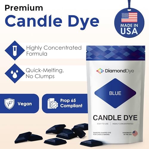 Blue Candle Dye Chips, Soy & Paraffin Candle Making, 50 Pack - Image 2
