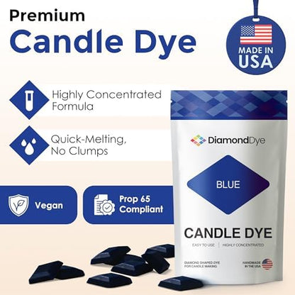 Blue Candle Dye Chips, Soy & Paraffin Candle Making, 50 Pack - Image 2