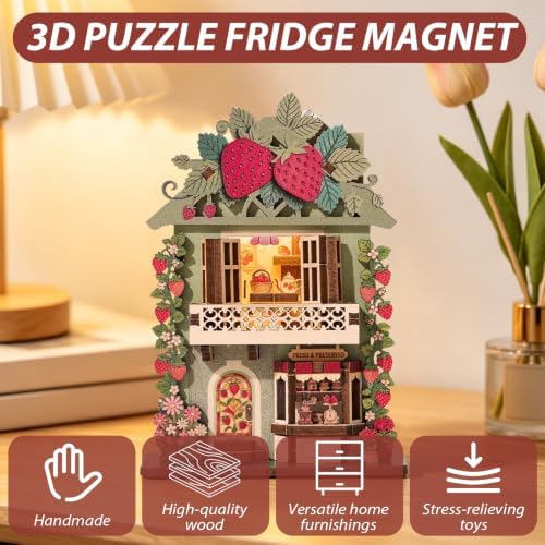 Book Nook Kit DIY Miniature House 3D Wooden Puzzle Bookshelf Decor - Image 5