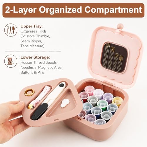 Sewing Kit for Adults and Beginners, 41PCS Needle & Thread Supplies - Image 2