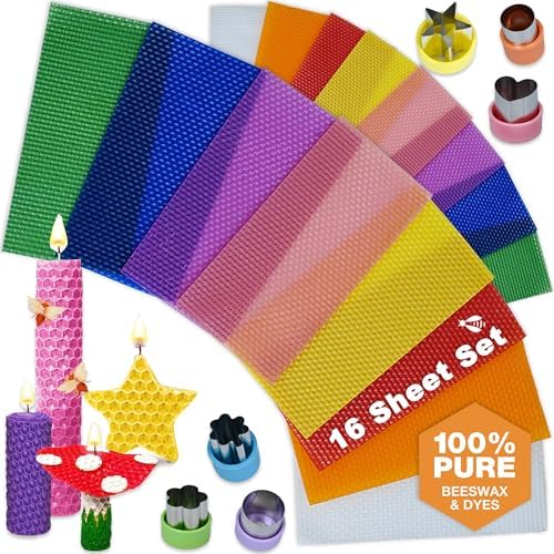 Beeswax Candle Making Kit for Kids - 100% Pure Bees Wax by Candleology