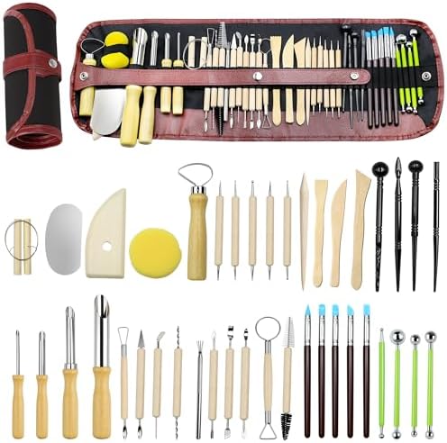 42 Pcs Pottery Tools Kit | Clay Sculpting Tools | Pottery Enthusiast Gifts by Unknown