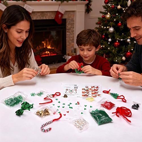 LIHAO 40PCS Christmas Crafts for Teens Boys Girls, Beaded Ornament Kit - Image 4