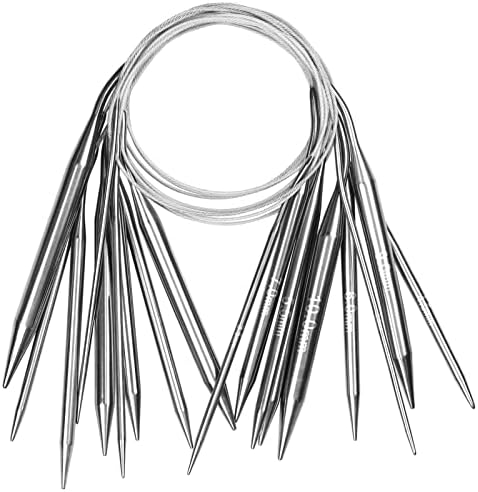 Aeelike Circular Knitting Needles Set, 2.5-10 mm Round Needle, 40 inches by Aeelikescrochetworld
