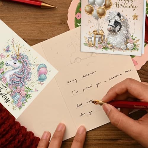 6 Pack DIY Diamond Painting Blank Cards Blank Birthday Greeting Cards Formal All Occasion Birthday Note Cards Friendship/Anniversary Cards BFF Thanks Cards Bird Ballet Swan - Image 7